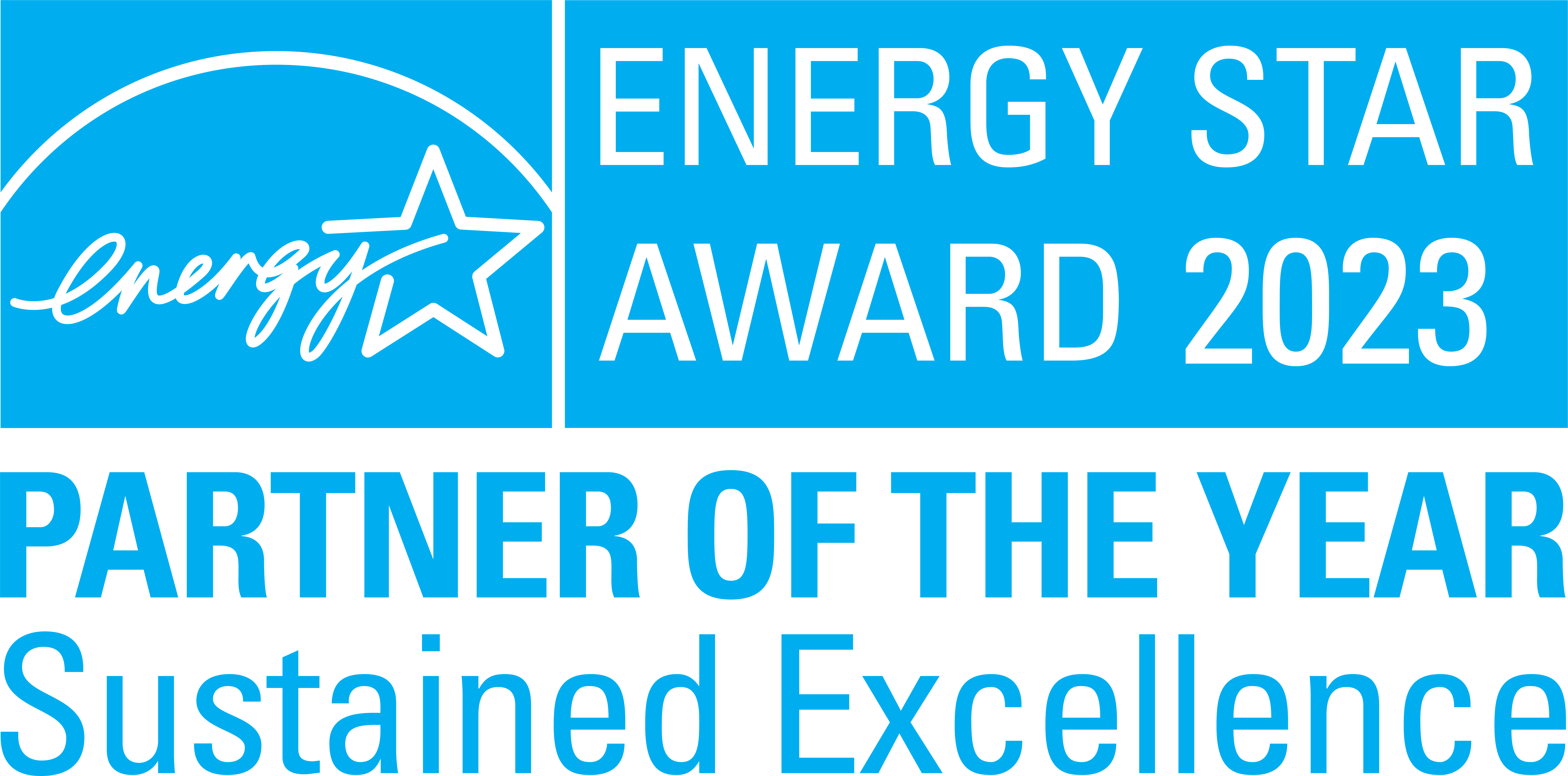 能源之星奖。2023年的合作伙伴。持续的卓越。